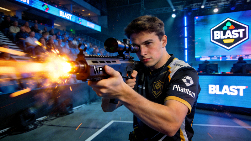北美CS:GO新生代狙击手'Phantom'在BLAST赛事中精准击杀