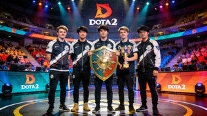 DOTA2国际邀请赛冠军战队合影